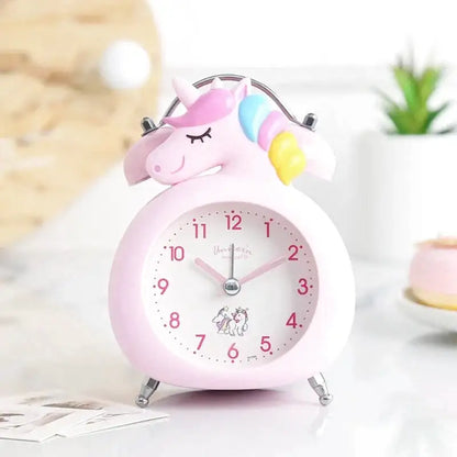 Réveil analogique licorne en plastique rose multicolore -  - reveil-enfant-licorne - ["analogique","enfant","fille","licorne","petit","petit reveil","r\u00e9veil analogique","r\u00e9veil enfant","r\u00e9veil licorne","simple","voyage"]
