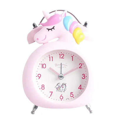 Réveil analogique licorne en plastique rose multicolore -  - reveil-enfant-licorne - ["analogique","enfant","fille","licorne","petit","petit reveil","r\u00e9veil analogique","r\u00e9veil enfant","r\u00e9veil licorne","simple","voyage"]