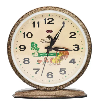 Réveil ancien mécanique effet bronze rouillé -  - vieux-reveil-mecanique - ["Jour Nuit"]