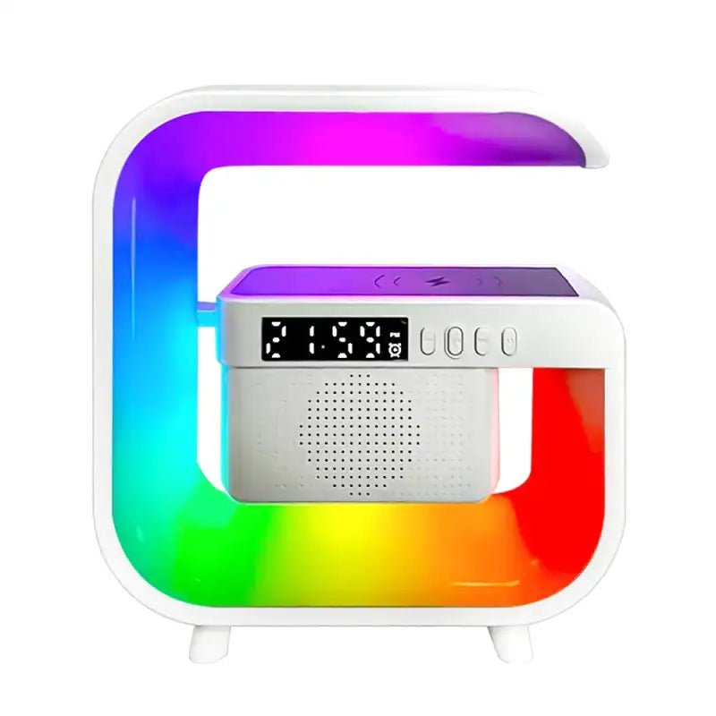 Réveil arc lumineux LED multicolore avec haut-parleur Bluetooth -  - reveil-luminotherapie-bluetooth - ["bluetooth","luminoth\u00e9rapie","R\u00e9veil bluetooth","veilleuse"]
