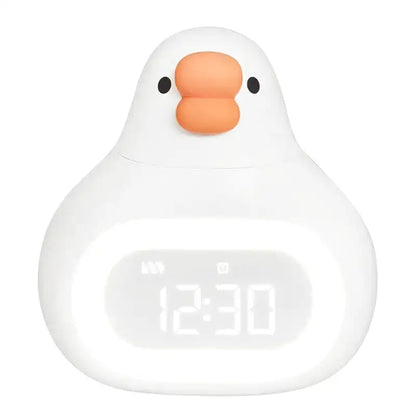 Réveil canard numérique en plastique jaune mat -  - reveil-enfant-avec-veilleuse - ["enfant","lumineux","lumi\u00e8re","num\u00e9rique","petit","r\u00e9veil digital","r\u00e9veil enfant","simple","veilleuse"]