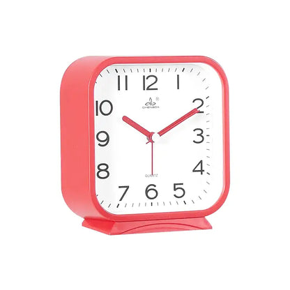 Réveil carré bleu en plastique avec chiffres noirs -  - reveil-analogique-carre - ["ado","analogique","petit","R\u00e9veil Analogique","simple"]