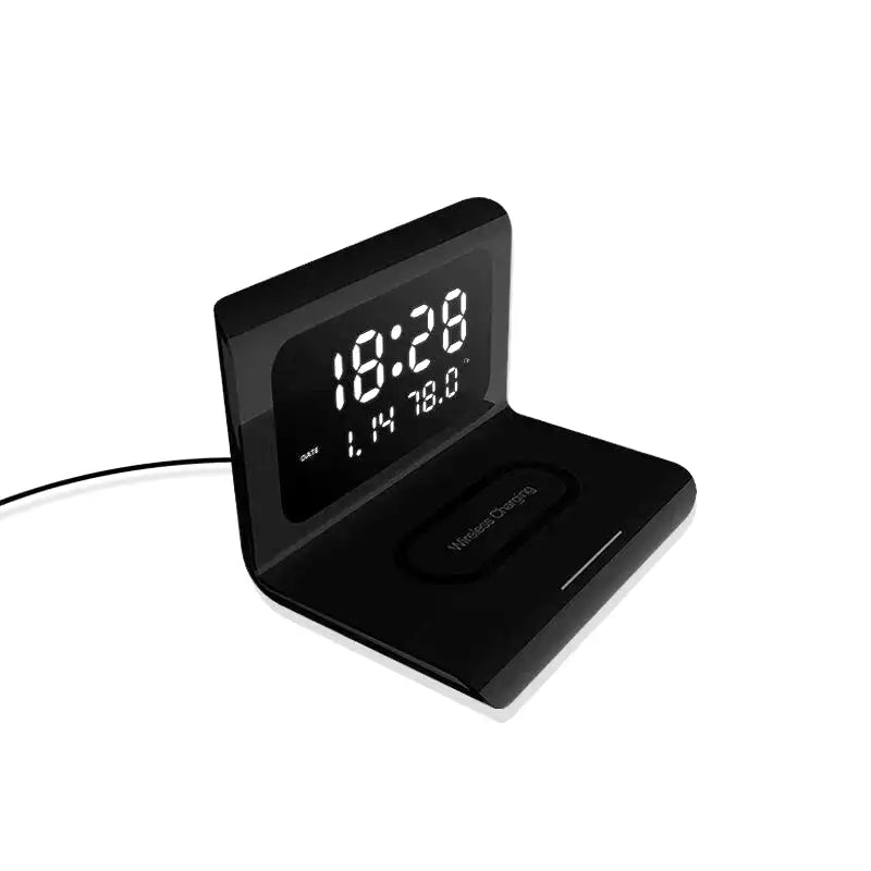 Réveil carré LED avec chargeur induction intégré -  - reveil-chargeur-a-induction-apple-et-samsung - ["digital","moderne","num\u00e9rique","petit reveil","r\u00e9veil digital","simple"]