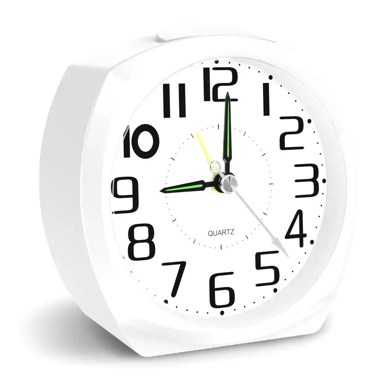 Réveil carré moderne noir avec aiguilles colorées -  - reveil-simple-et-sympa - []