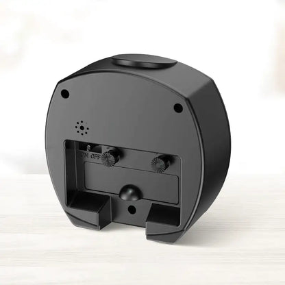 Réveil carré moderne noir avec aiguilles colorées -  - reveil-simple-et-sympa - []