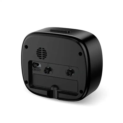 Réveil carré noir en plastique brillant à chiffres larges -  - reveil-simple-et-efficace - []