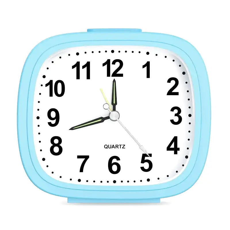 Réveil carré noir en plastique brillant à chiffres larges -  - reveil-simple-et-efficace - []