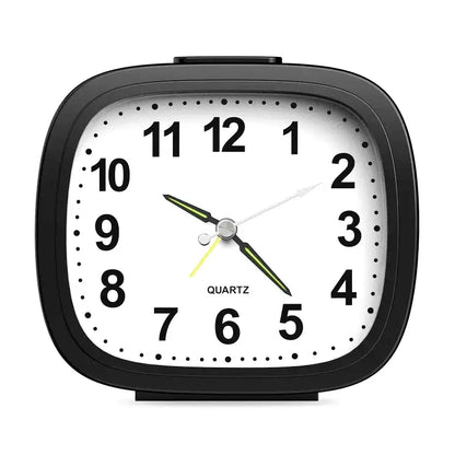 Réveil carré noir en plastique brillant à chiffres larges -  - reveil-simple-et-efficace - []