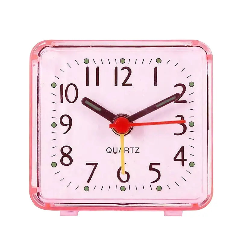 Réveil carré transparent avec mécanisme apparent