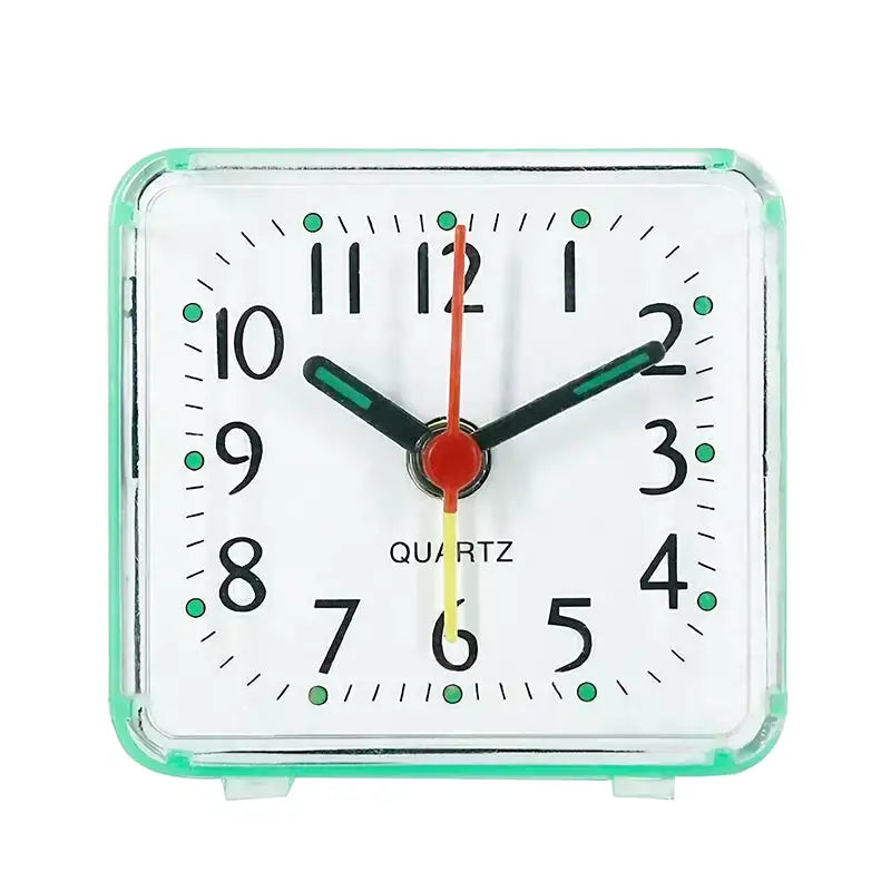 Réveil carré transparent avec mécanisme apparent