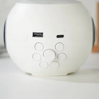 Réveil champignon numérique en plastique blanc lumineux