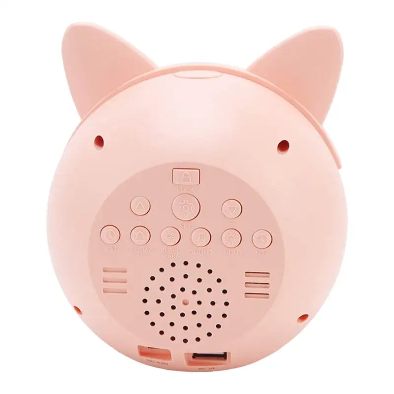 Réveil chat numérique bleu avec affichage LED coloré