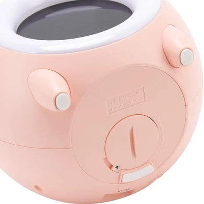 Réveil chat numérique bleu avec affichage LED coloré