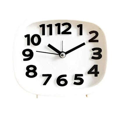 Réveil compact noir mat à grands chiffres blancs