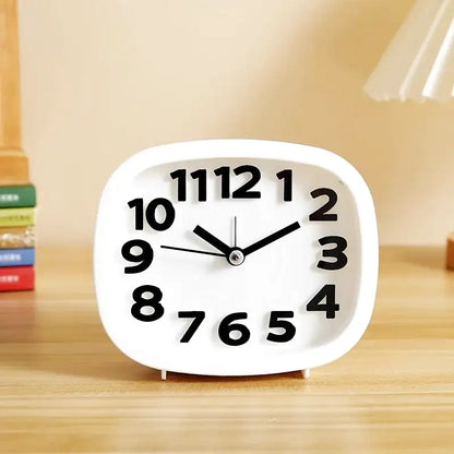 Réveil compact noir mat à grands chiffres blancs
