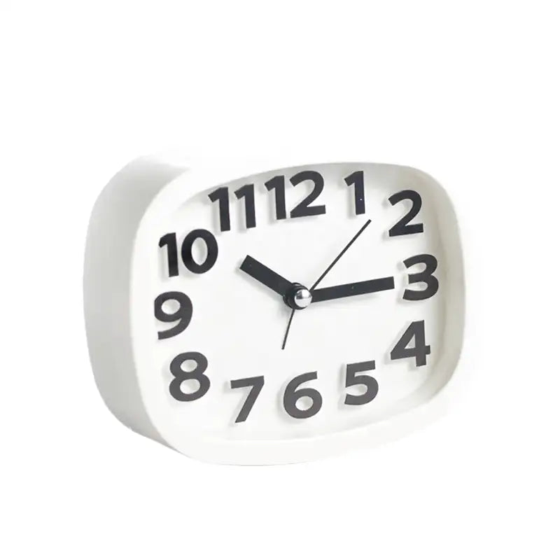 Réveil compact noir mat à grands chiffres blancs