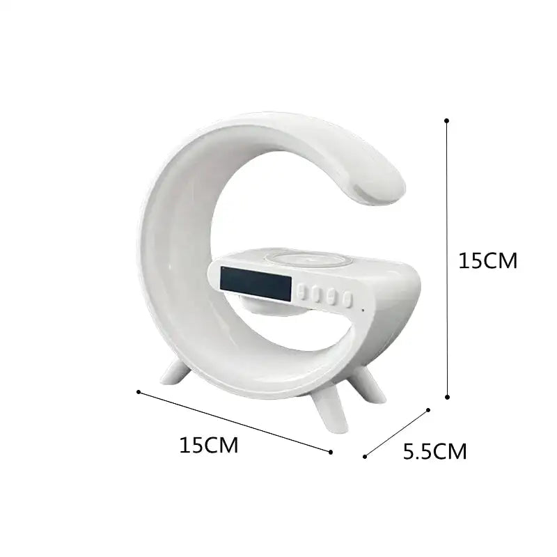 Réveil croissant LED multicolore avec chargeur induction