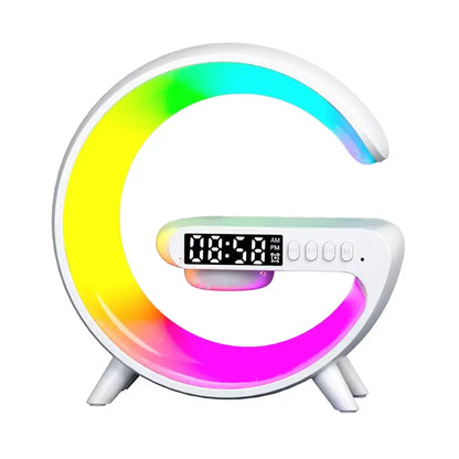 Réveil croissant LED multicolore avec chargeur induction
