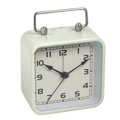 Réveil cube en métal jaune brillant