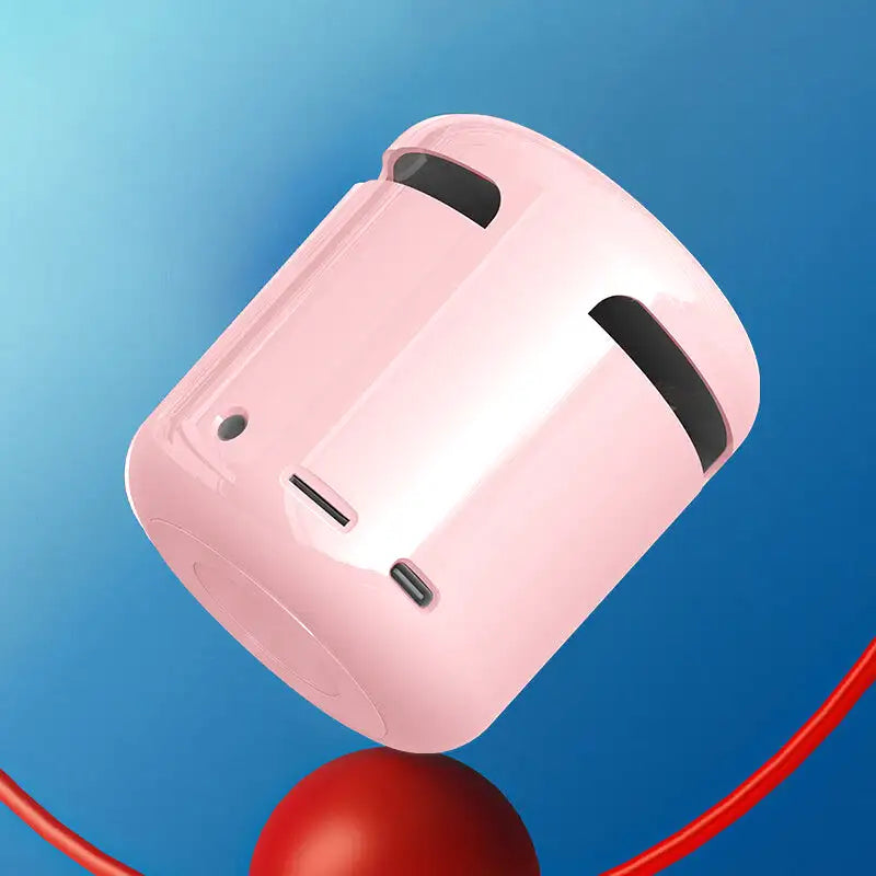 Réveil cube rose brillant avec affichage numérique et radio FM