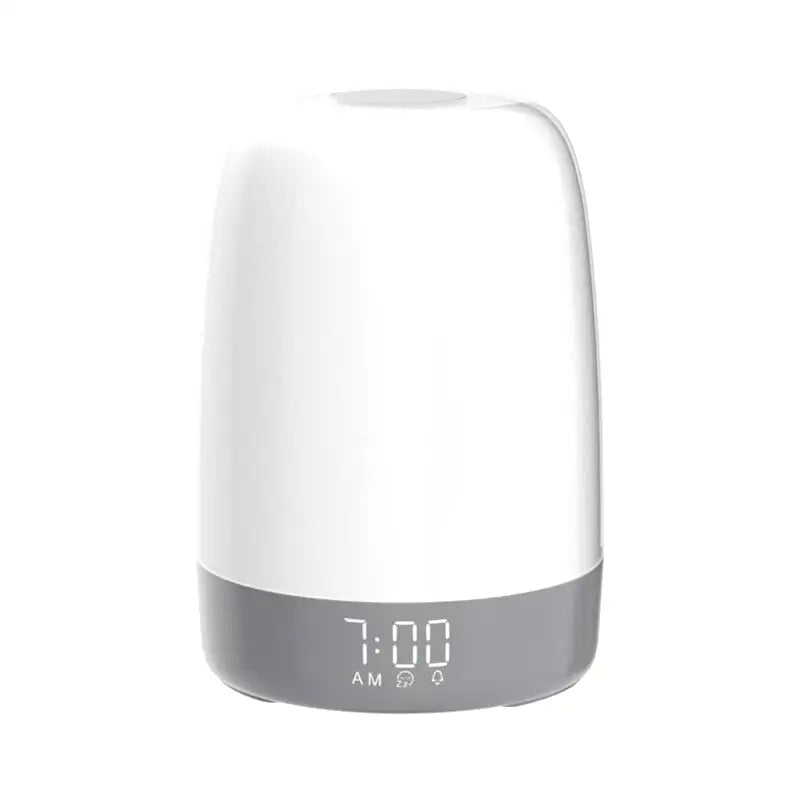 Réveil cylindrique bicolore avec affichage numérique LED