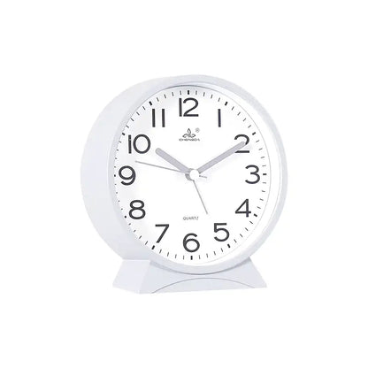 Réveil de table rond noir à chiffres contrastés