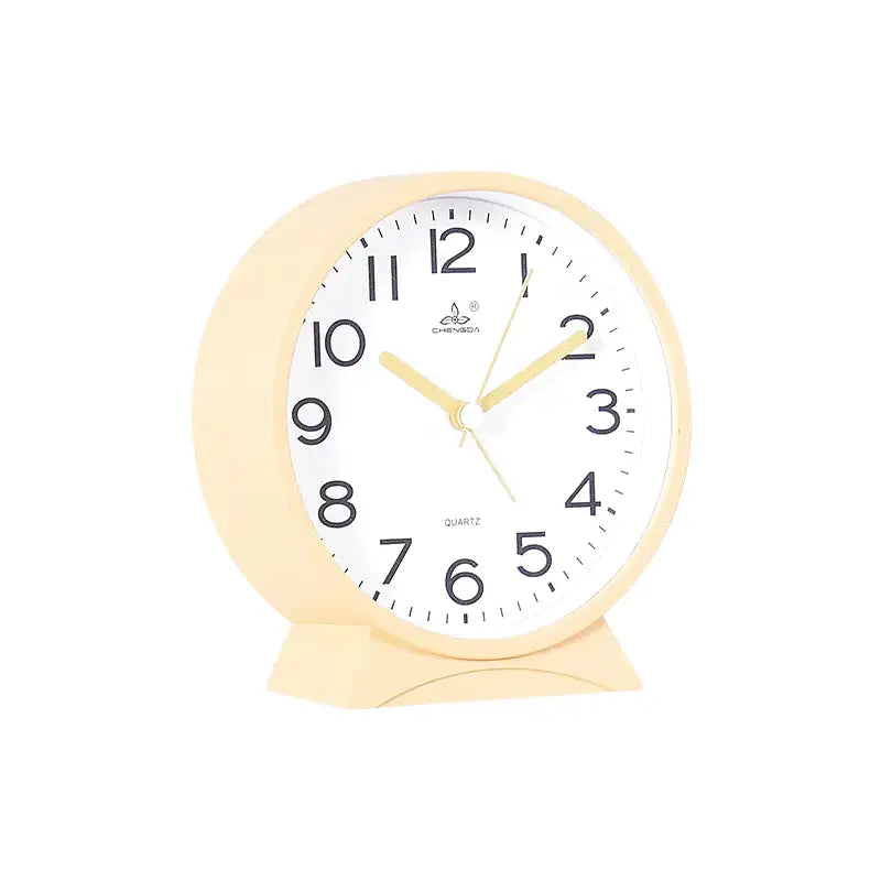 Réveil de table rond noir à chiffres contrastés