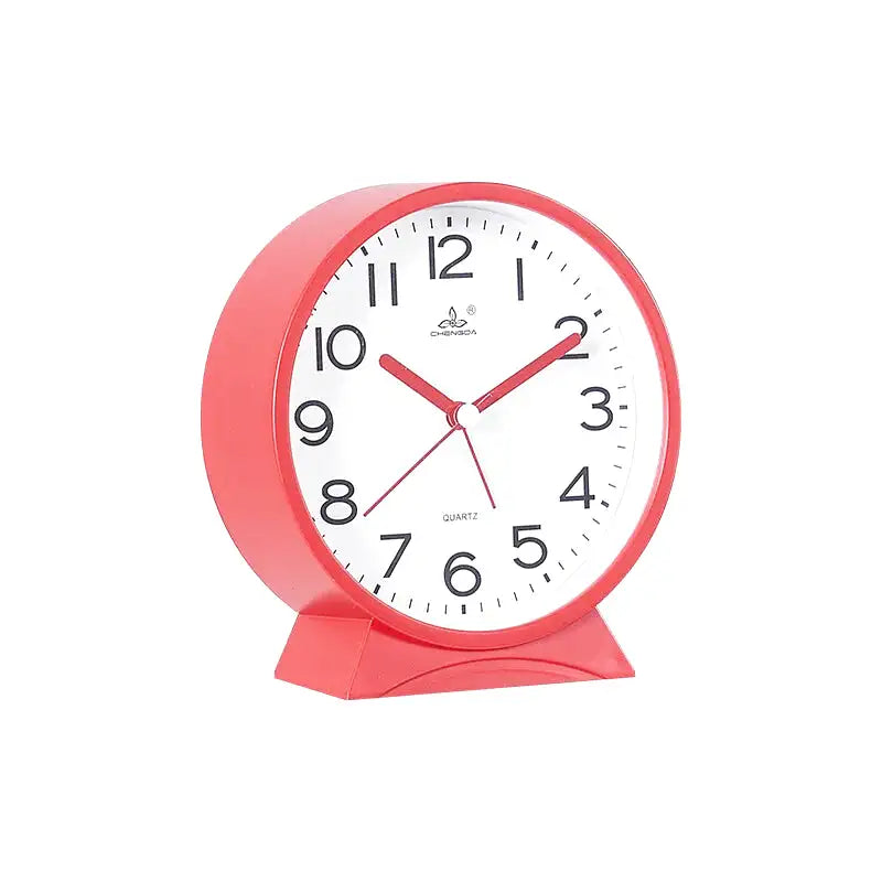 Réveil de table rond noir à chiffres contrastés