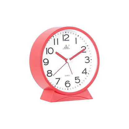 Réveil de table rond noir à chiffres contrastés