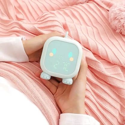 Réveil digital enfant en silicone vert pastel