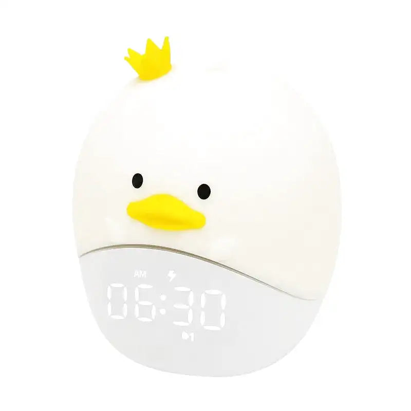 Réveil digital lapin en plastique blanc mat