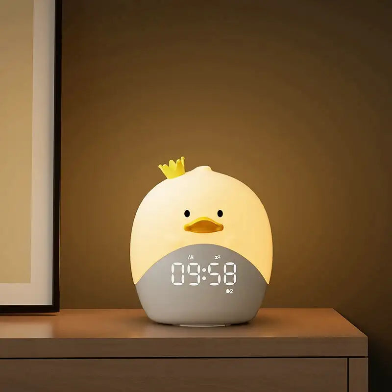 Réveil digital lapin en plastique blanc mat