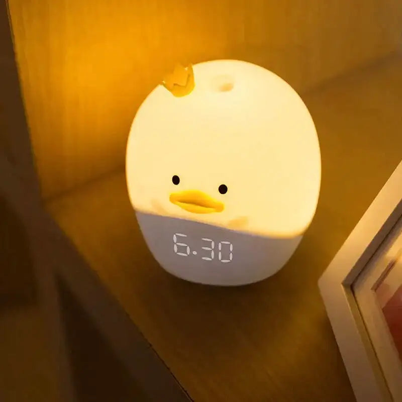 Réveil digital lapin en plastique blanc mat