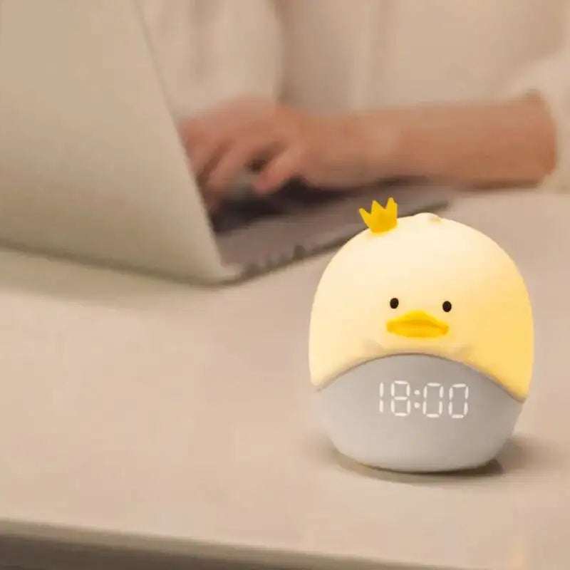 Réveil digital lapin en plastique blanc mat