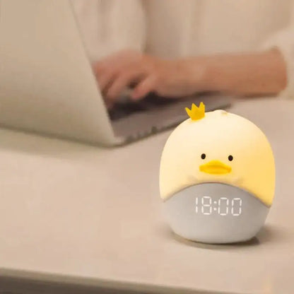 Réveil digital lapin en plastique blanc mat