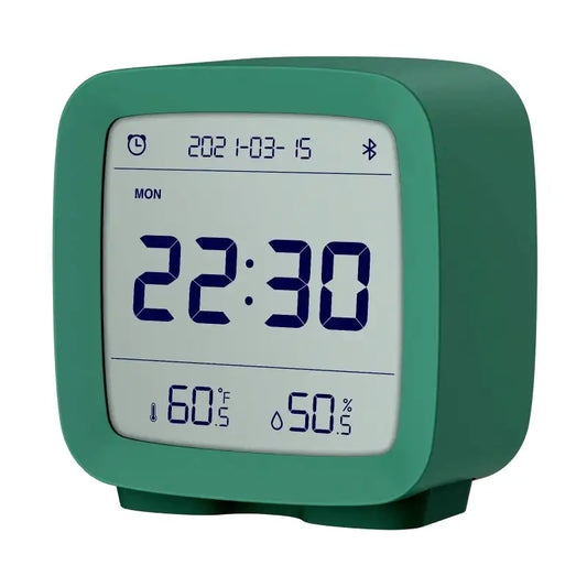 Réveil digital multifonction en plastique bleu sarcelle
