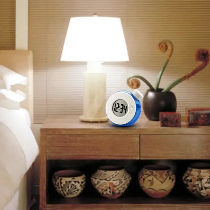 Réveil digital rond bleu à eau sans pile