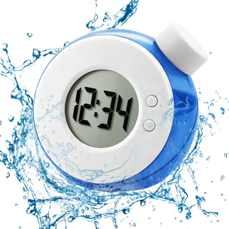 Réveil digital rond bleu à eau sans pile