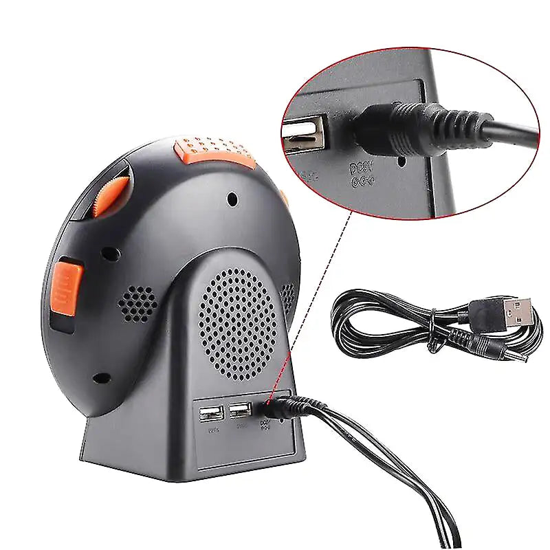 Réveil digital rond noir à affichage LED rouge