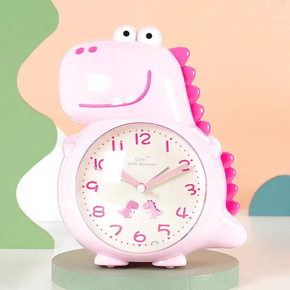 Réveil dinosaure rose en plastique brillant