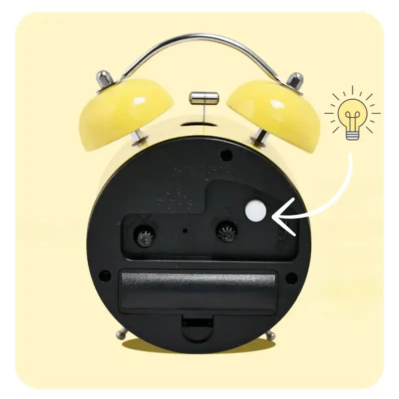 Réveil double cloche en métal bleu ciel multicolore