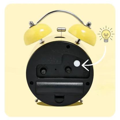 Réveil double cloche en métal bleu ciel multicolore