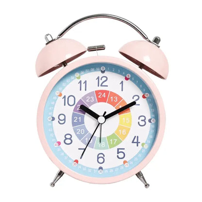 Réveil double cloche en métal bleu ciel multicolore