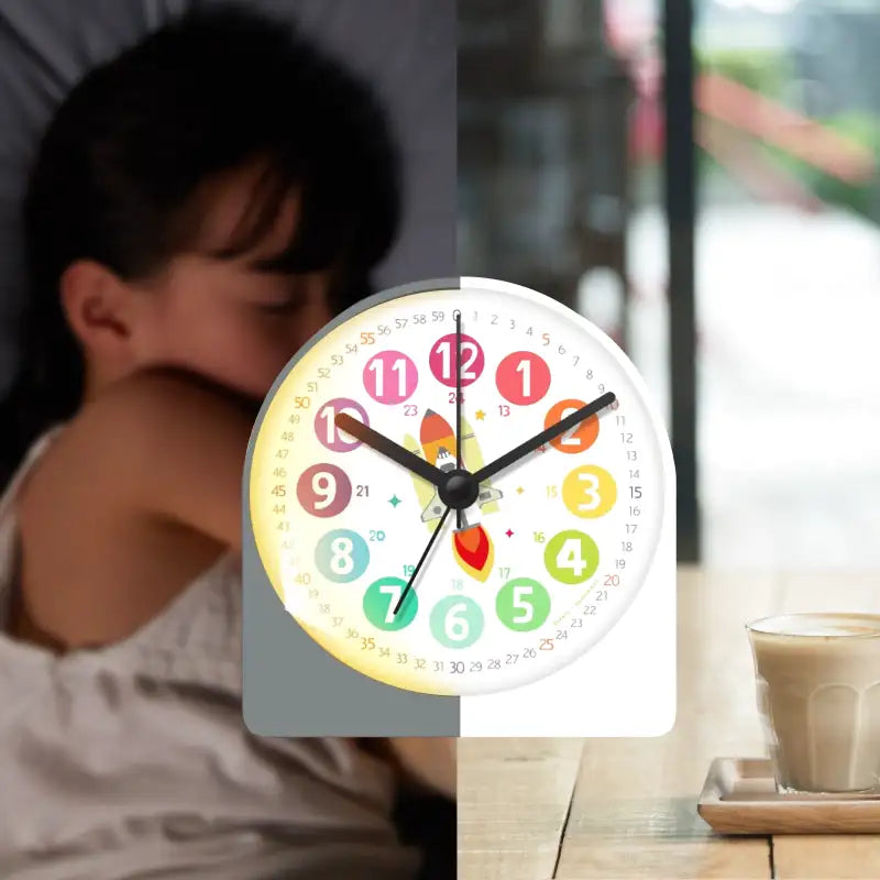 Réveil éducatif colorée pour futur enfant astronaute