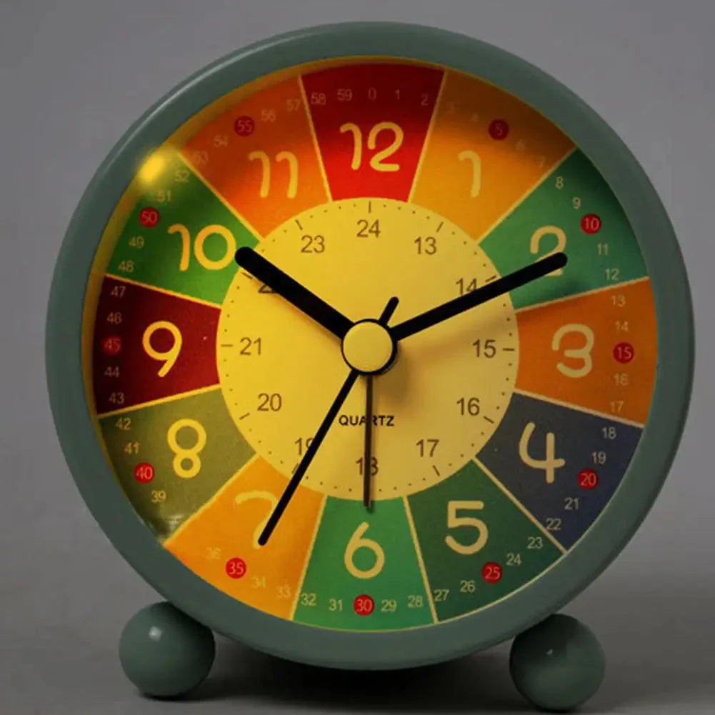 Réveil rond multicolore en plastique jaune pour enfant -  - reveil-educatif-pour-enfant - ["analogique","color\u00e9","enfant","R\u00e9veil Analogique","simple","\u00e9ducatif"]