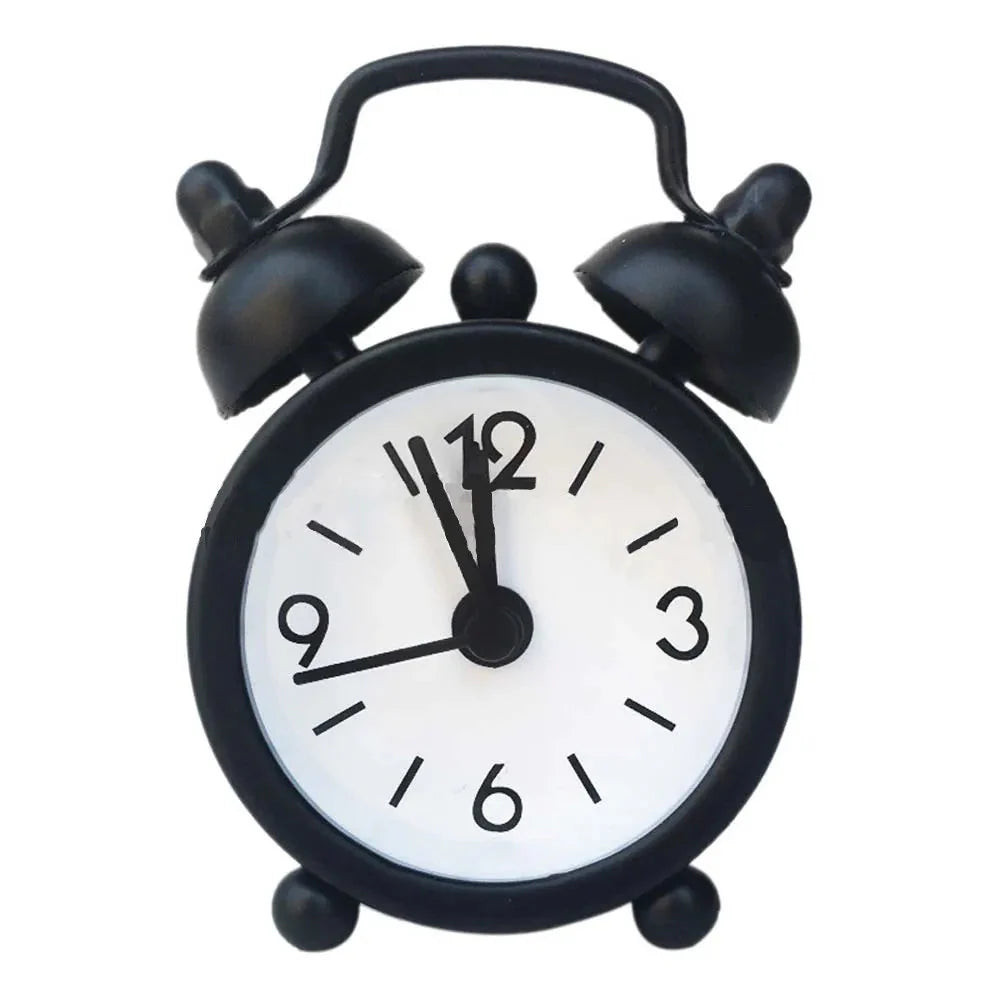 Réveil rond bleu en métal à double cloche -  - reveil-enfant-couleur - ["analogique","petit","R\u00e9veil Analogique","simple","vintage","voyage"]