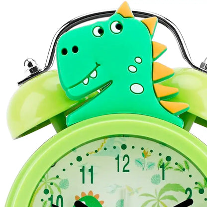 Réveil enfant dinosaure vert en plastique coloré