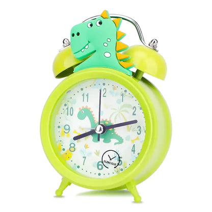 Réveil enfant dinosaure vert en plastique coloré