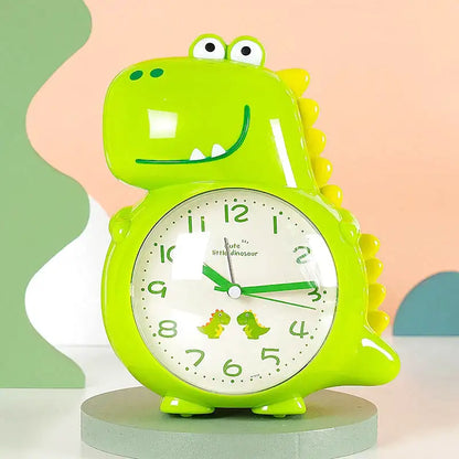 Réveil enfant dinosaure vert en plastique lisse