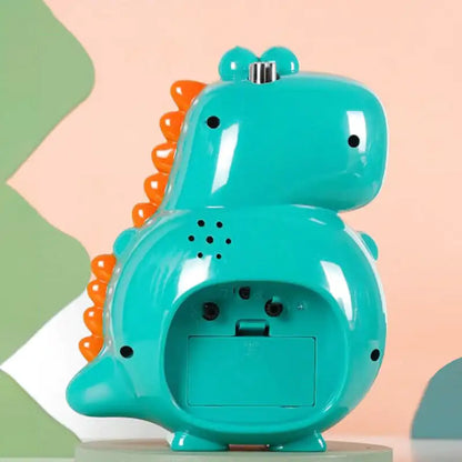 Réveil enfant dinosaure vert en plastique lisse